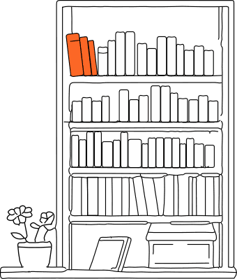 Bookshelf illustration